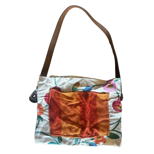 Upcycled Floral Canvas Shoulder Bag by The Modern Alien