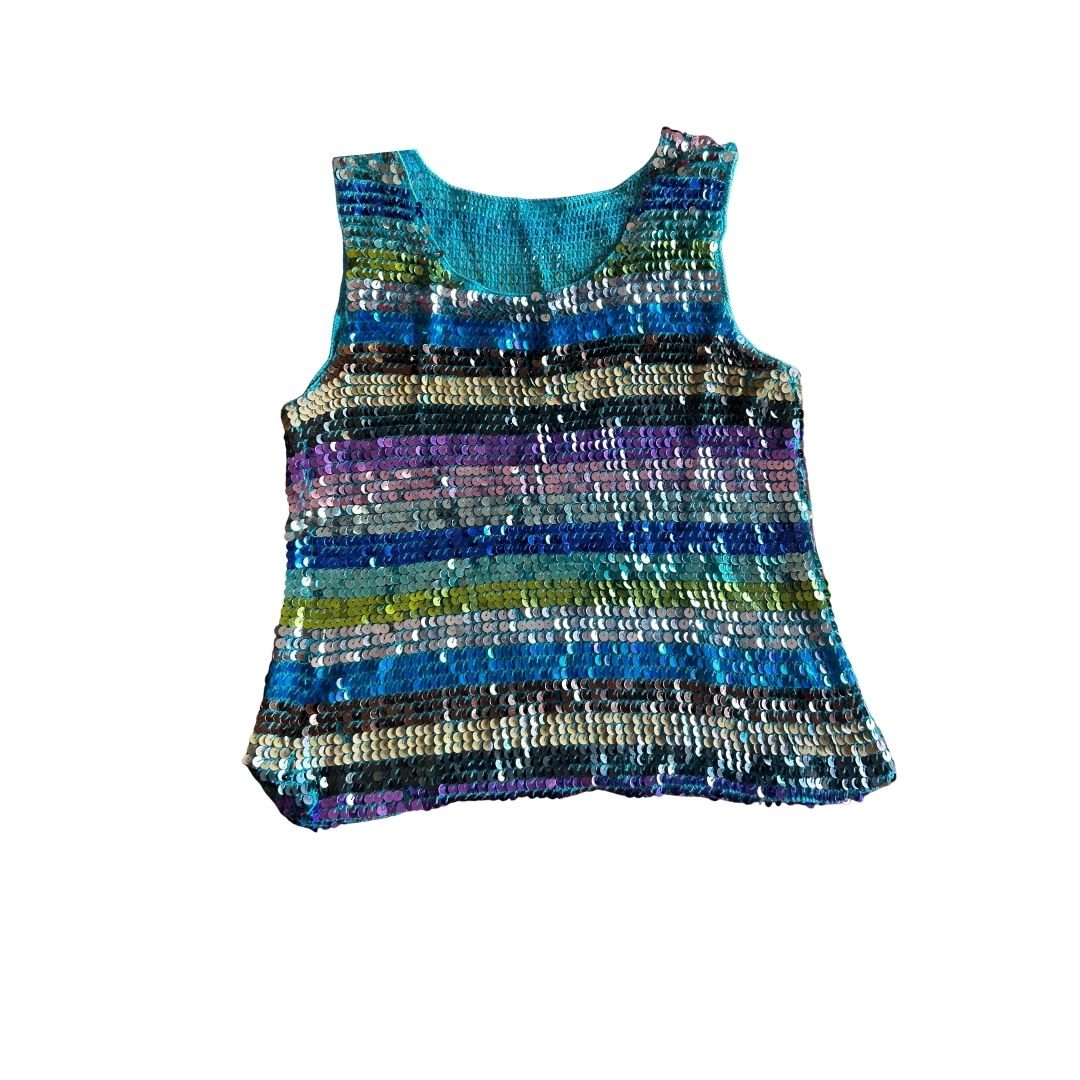Disco Debris Striped Sequin Shoulder Bag by The Modern Alien, photo 3