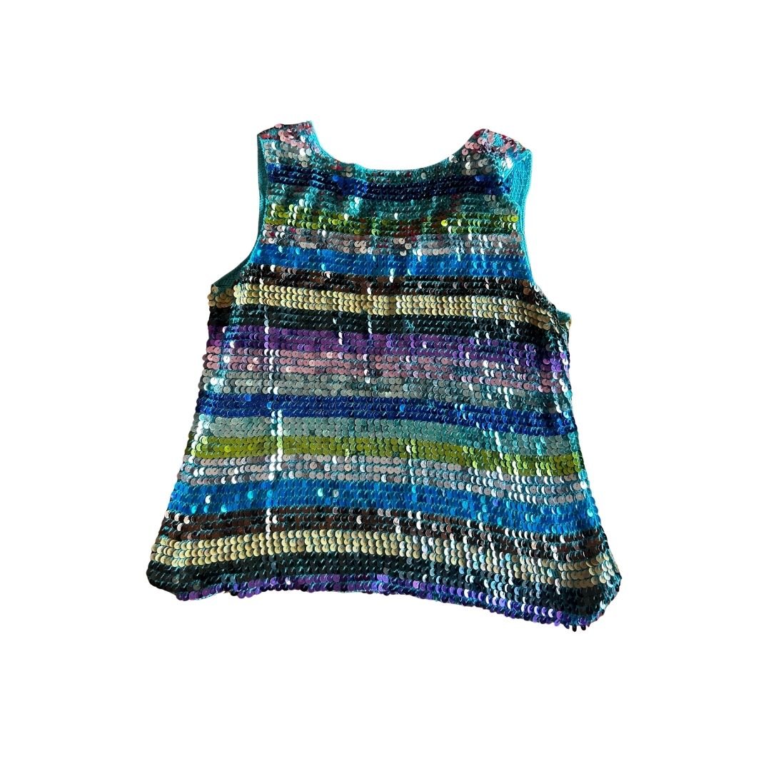 Disco Debris Striped Sequin Shoulder Bag by The Modern Alien, photo 2