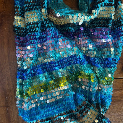 Disco Debris Striped Sequin Shoulder Bag by The Modern Alien, photo 4