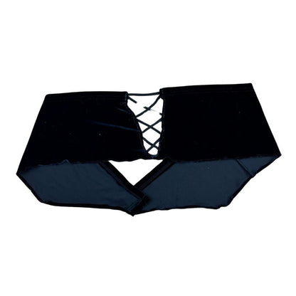 Velvet Vice Black Velvet Skirt Set by The Modern Alien, photo 3