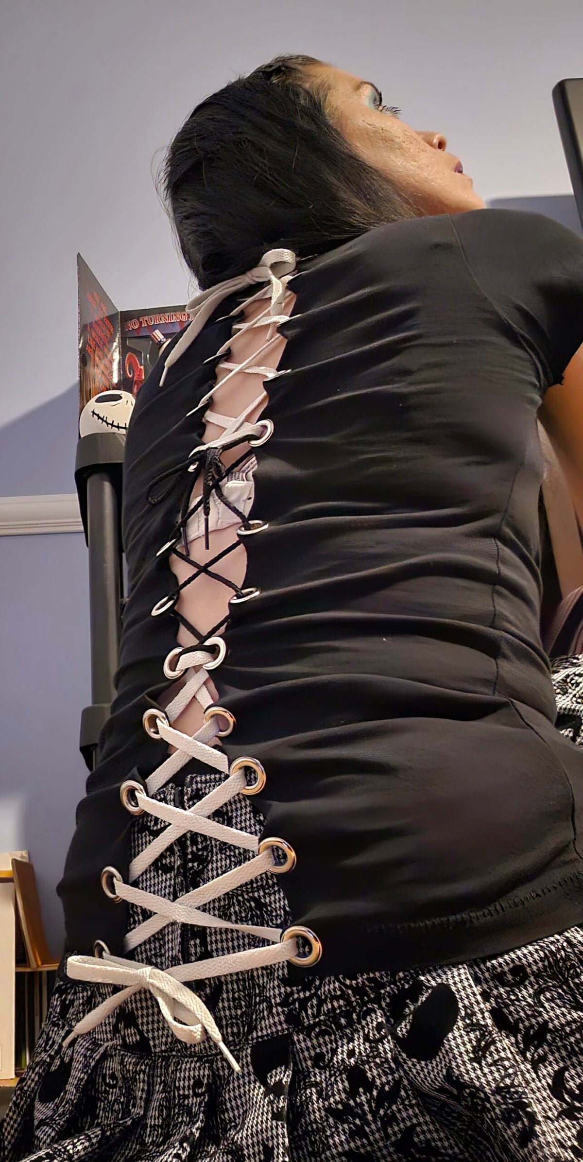 Upcycled Vodka Lace Up Shirt - S