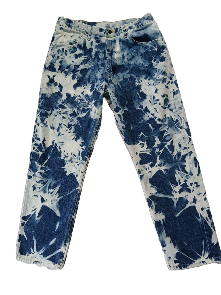 Upcycled Wrangler Bleached Denim Jeans
