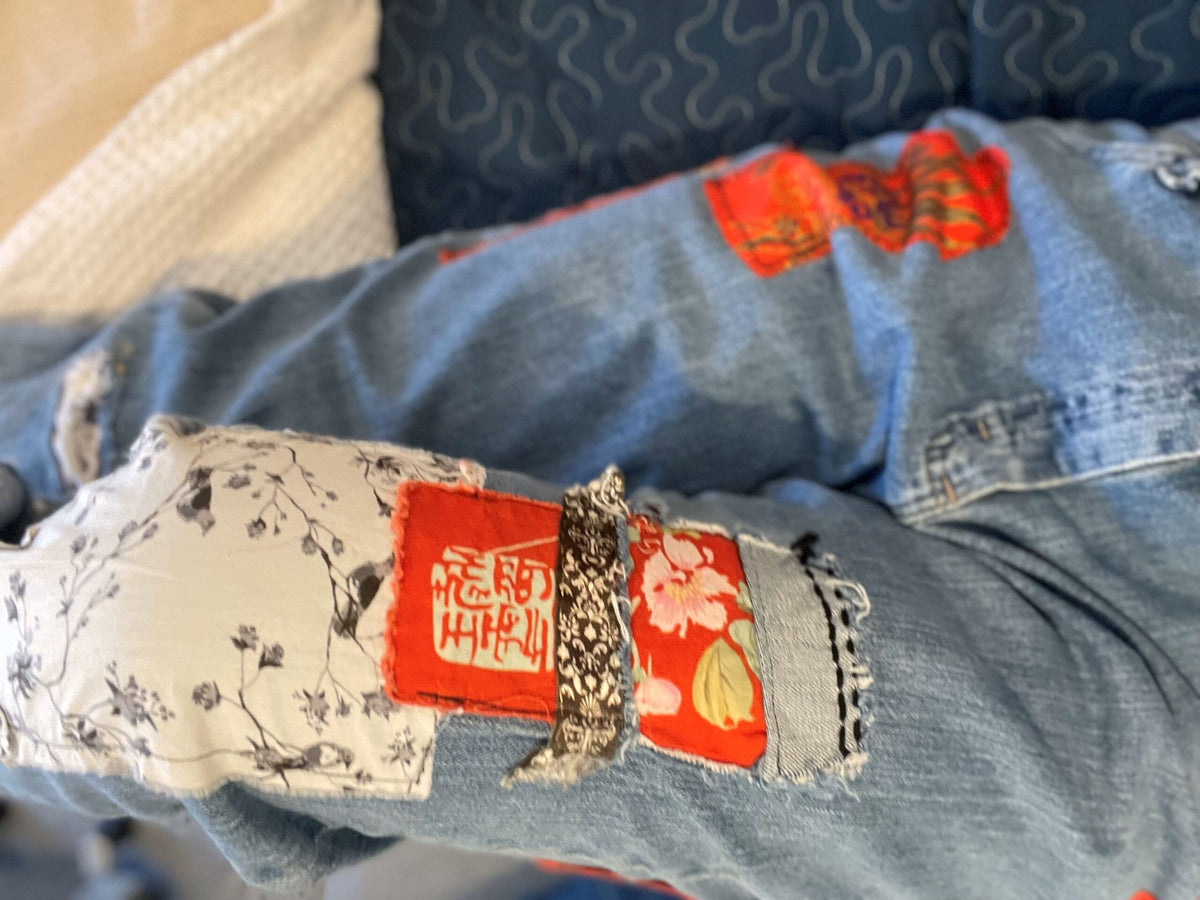 Zen Garden Up-cycled Blue Jeans