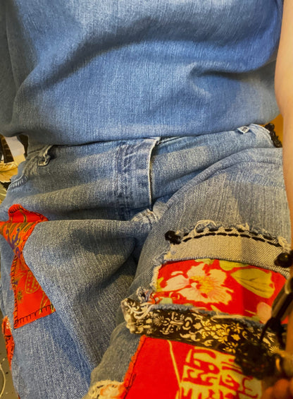 Zen Garden Up-cycled Blue Jeans