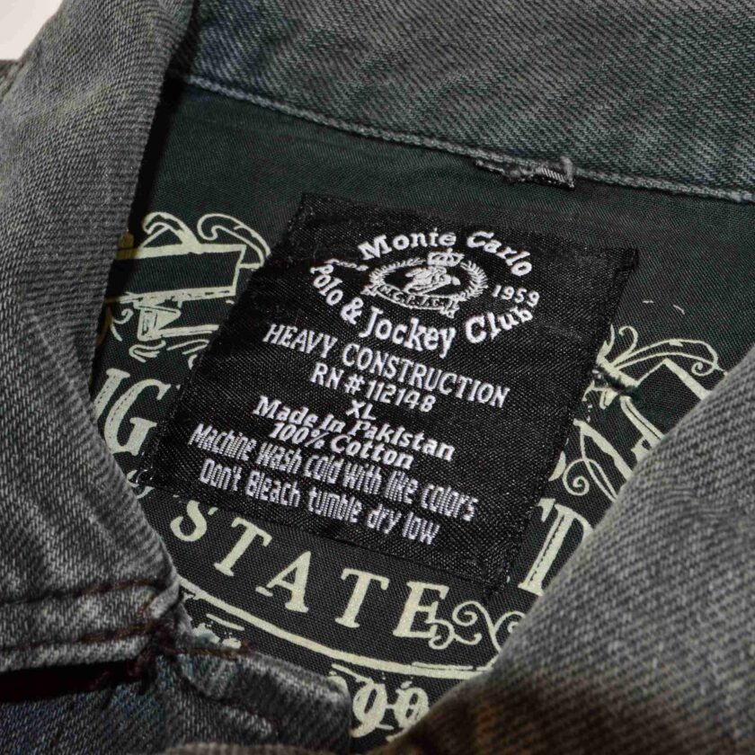 a label on the back of a pair of jeans.