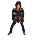 Front view of woman wearing a Pendleton fleece hoodie.