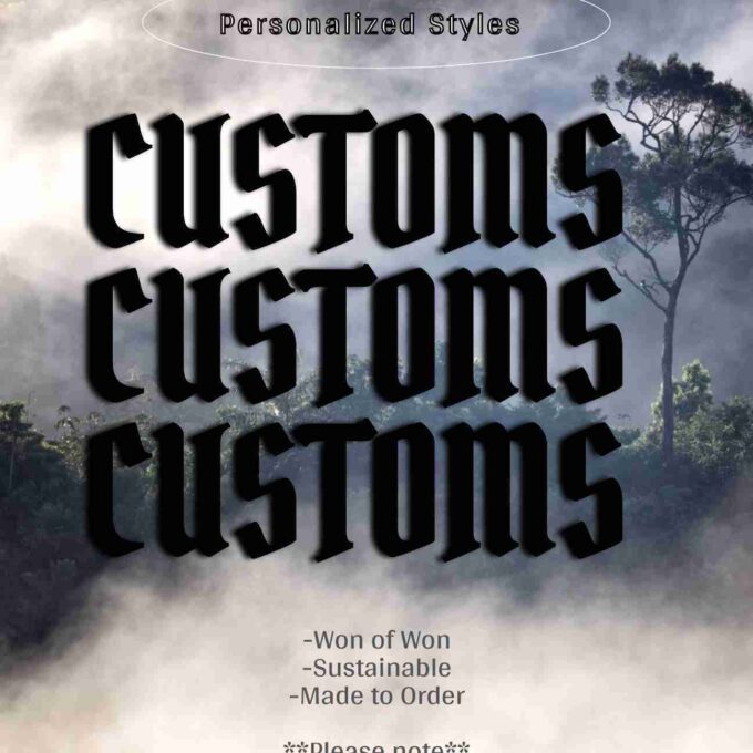 a black and white photo with the words customs customs.