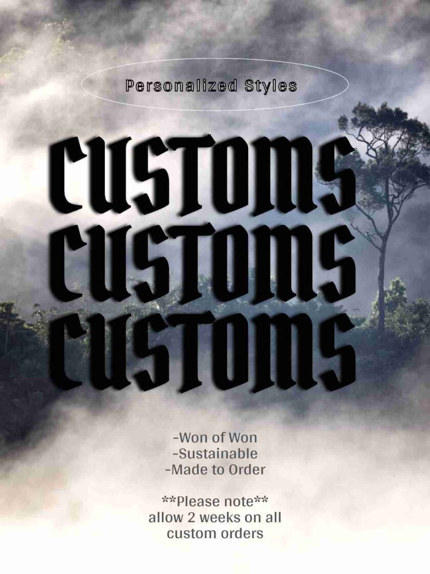 a black and white photo with the words customs customs.
