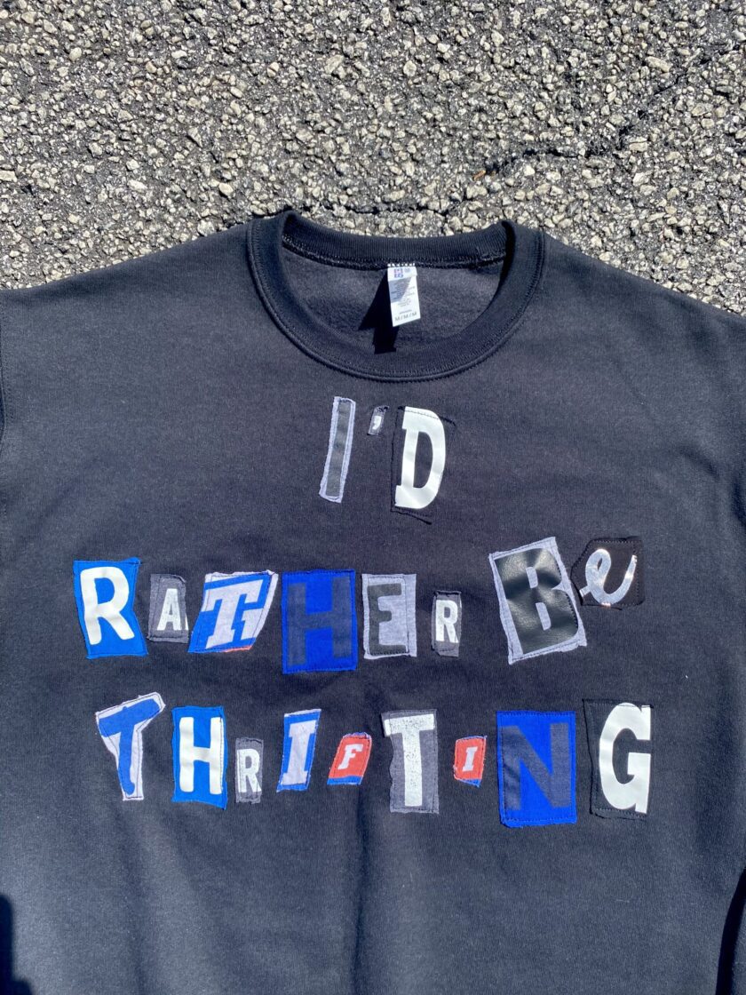 a t - shirt that says rather be thinking.