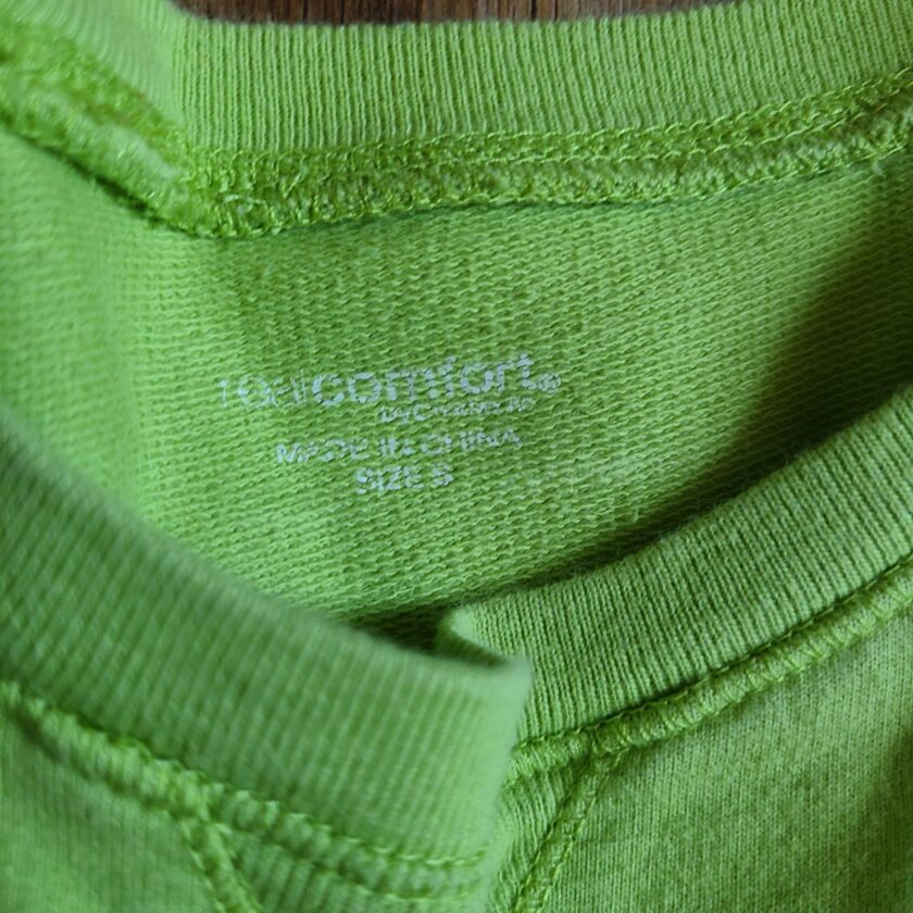 Lime Green Dino Print Sweatshirt - Image 3