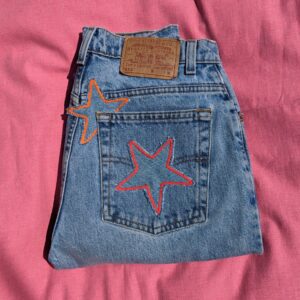 Vintage Levi's Jeans Reworked with Patchwork Stars