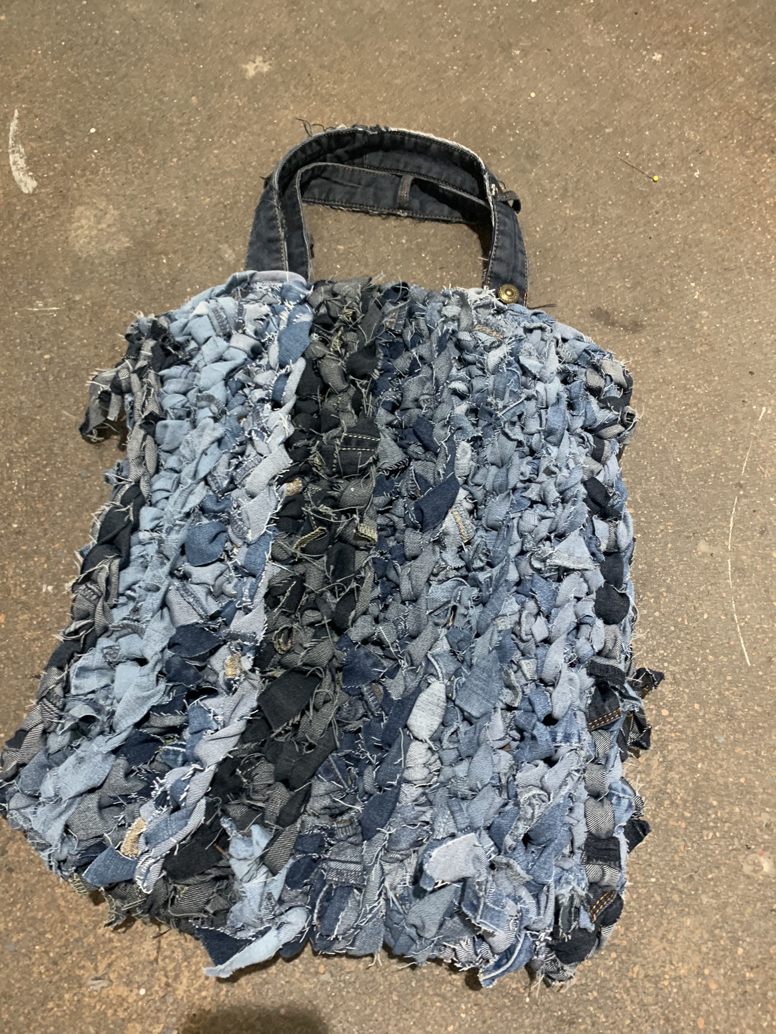 Puzzle Camo Print & Denim Reversible Tote Bag - Made In USA