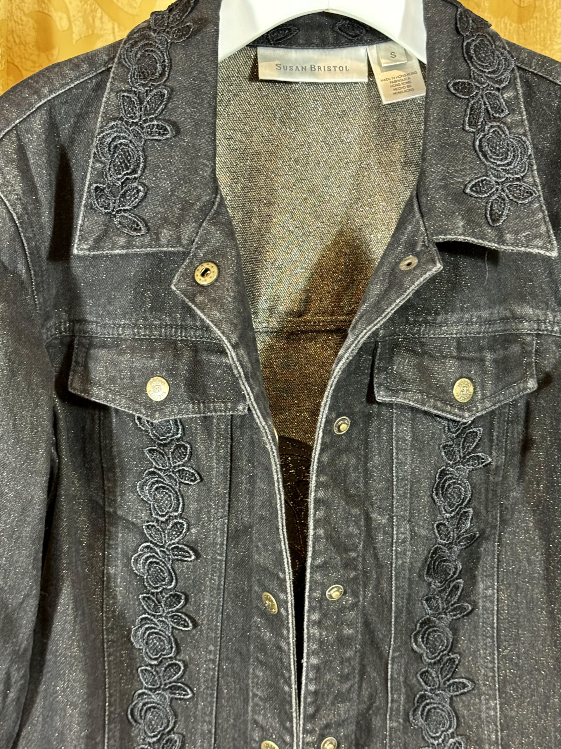 Chico's - Embroidered denim; bringing a little Spring to Winter.