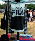 A mannequin displaying a fila hoodie.